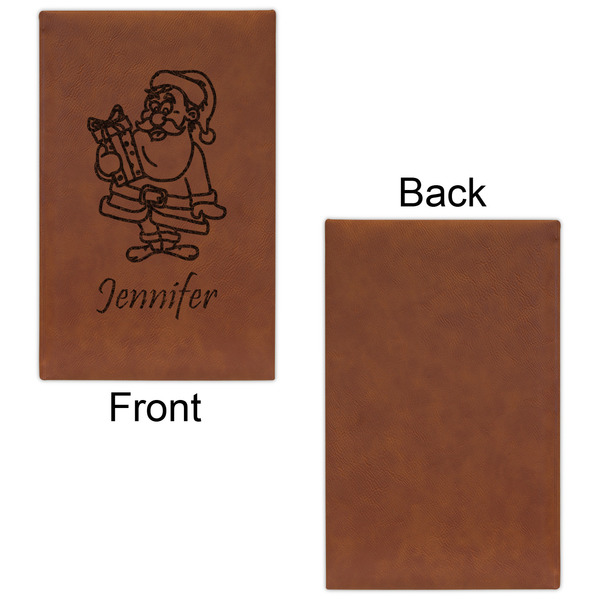 Santa and Presents Leatherette Sketchbooks - Small - Single Sided - Front & Back View