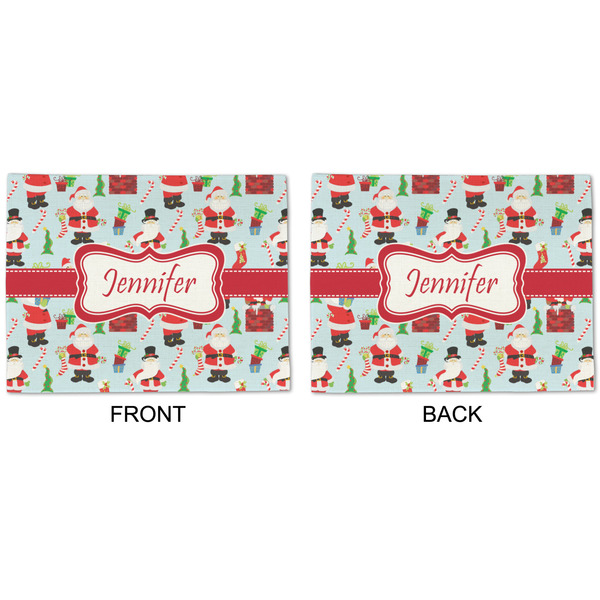 Santa and Presents Linen Placemat - APPROVAL (double sided)