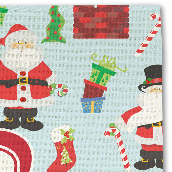 Santa and Presents Linen Placemat - DETAIL