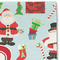 Santa and Presents Linen Placemat - DETAIL