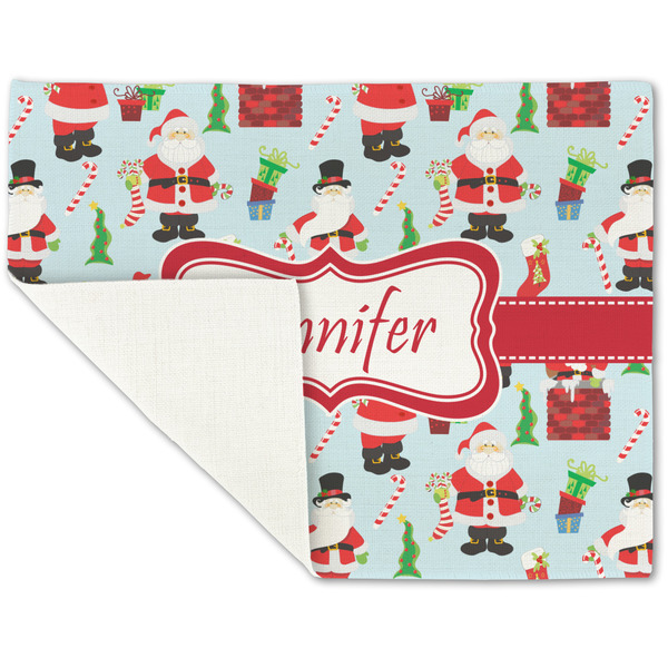 Santa and Presents Linen Placemat - Folded Corner (single side)