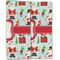 Santa and Presents Linen Placemat - Folded Half (double sided)