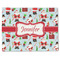 Santa and Presents Single-Sided Linen Placemat - Single w/ Name or Text