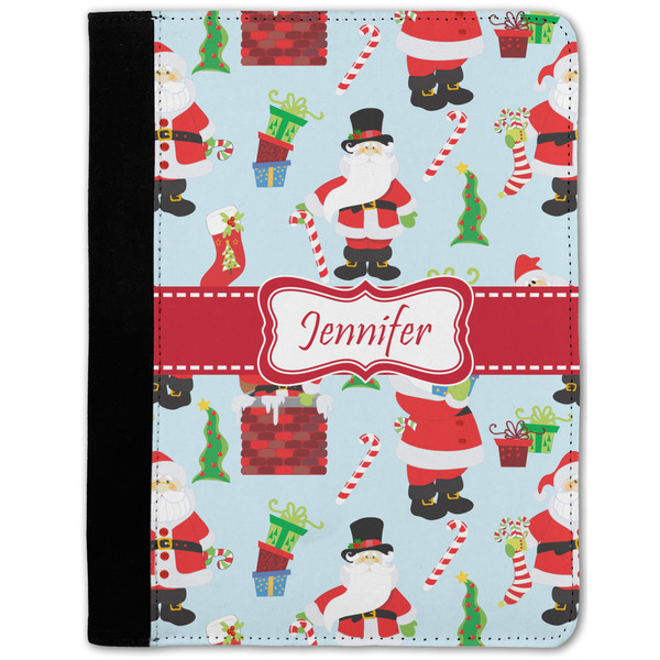 Custom Santa and Presents Notebook Padfolio - Medium w/ Name or Text