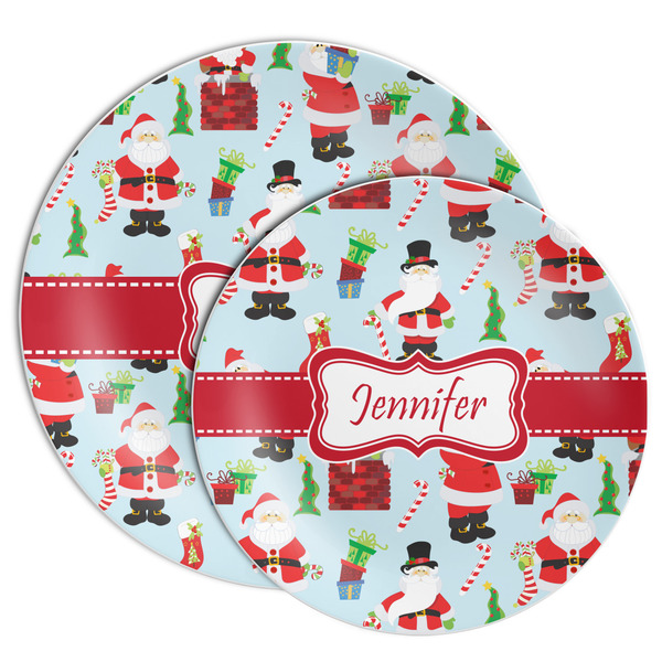 Santa and Presents Melamine Plates - PARENT/MAIN