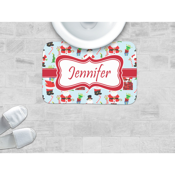 Santa and Presents Memory Foam Bath Mat - LIFESTYLE