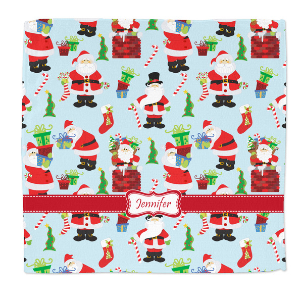 Custom Santa and Presents Microfiber Dish Rag (Personalized)