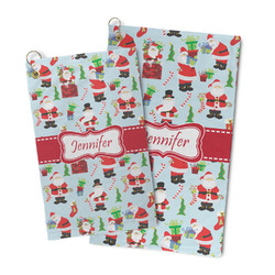 Santa and Presents Microfiber Golf Towel (Personalized)