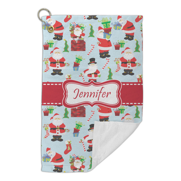 Santa and Presents Microfiber Golf Towels Small - FRONT FOLDED