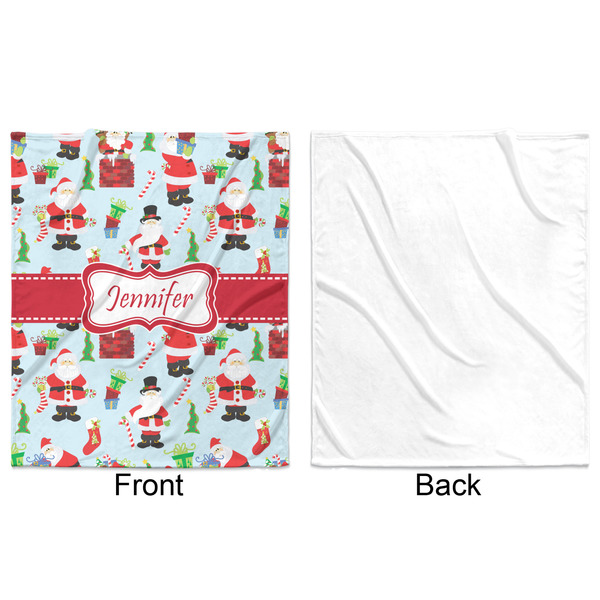 Santa and Presents Minky Blanket - 50"x60" - Single Sided - Front & Back