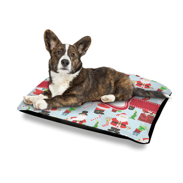 Santa and Presents Outdoor Dog Beds - Medium - IN CONTEXT