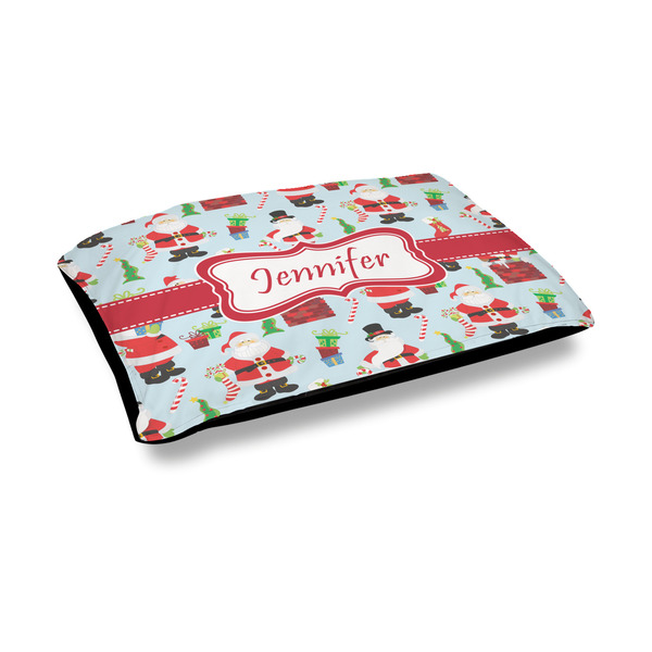 Custom Santa and Presents Outdoor Dog Bed - Medium (Personalized)