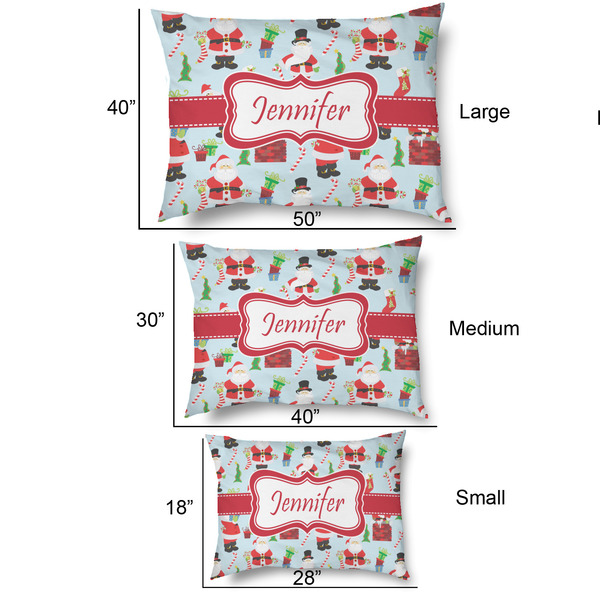 Santa and Presents Outdoor Dog Beds - SIZE CHART