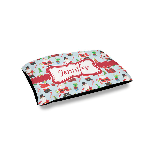 Custom Santa and Presents Outdoor Dog Bed - Small (Personalized)