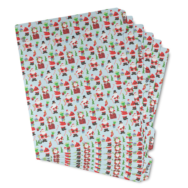 Custom Santa and Presents Binder Tab Divider - Set of 6 (Personalized)