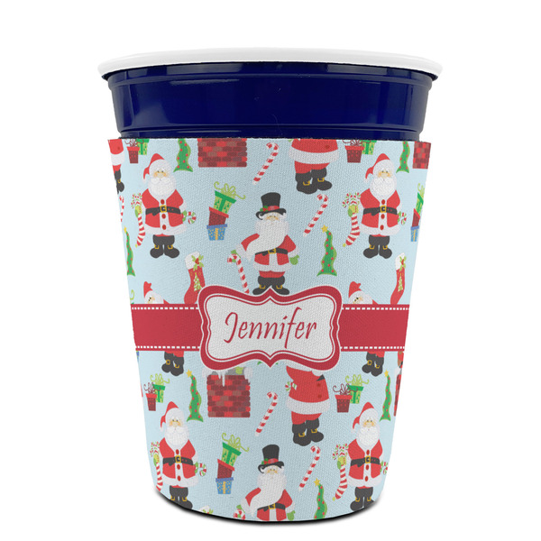 Santa and Presents Party Cup Sleeves - without bottom - FRONT (on cup)