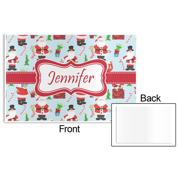 Santa and Presents Disposable Paper Placemat - Front & Back