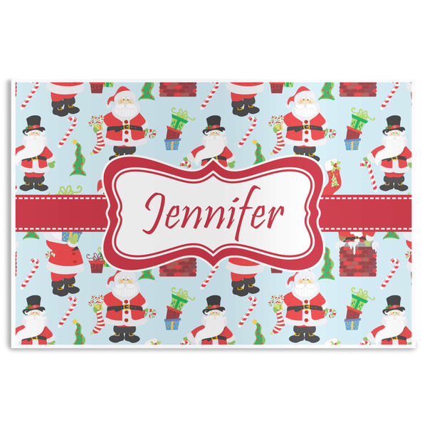 Custom Santa and Presents Disposable Paper Placemats (Personalized)