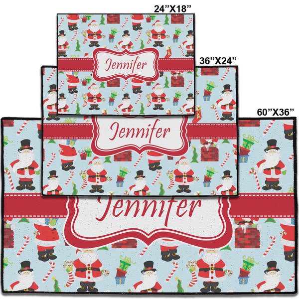 Santa and Presents Personalized Door Mat - Group Parent IMF