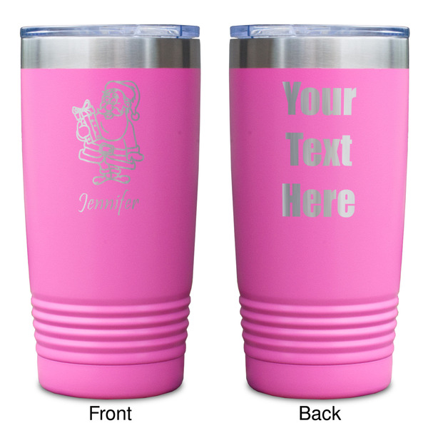 Santa and Presents Pink Polar Camel Tumbler - 20oz - Double Sided - Approval