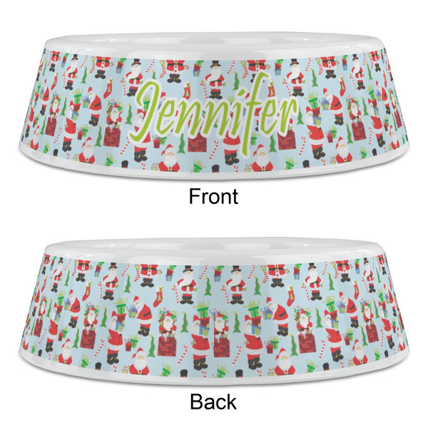 Santa and Presents Plastic Pet Bowls - Large - APPROVAL