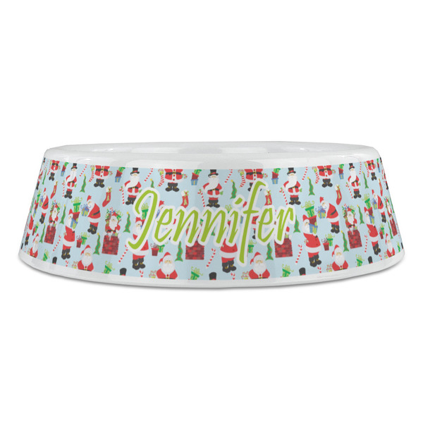 Santa and Presents Plastic Pet Bowls - Large - FRONT