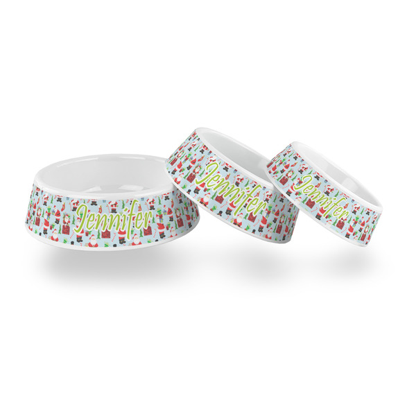 Santa and Presents Plastic Pet Bowls - PARENT MAIN