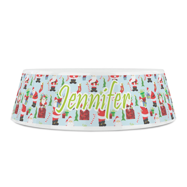 Santa and Presents Plastic Pet Bowls - Small - FRONT