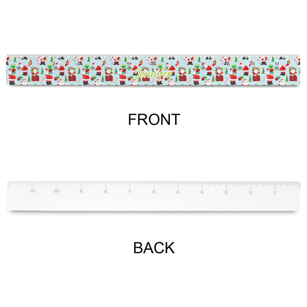 Santa and Presents Plastic Ruler - 12" - APPROVAL