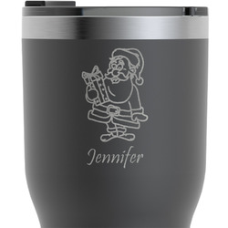 Santa and Presents RTIC Tumbler - Black - Engraved Front (Personalized)