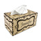 Santa and Presents Rectangle Tissue Box Covers - Wood - with tissue