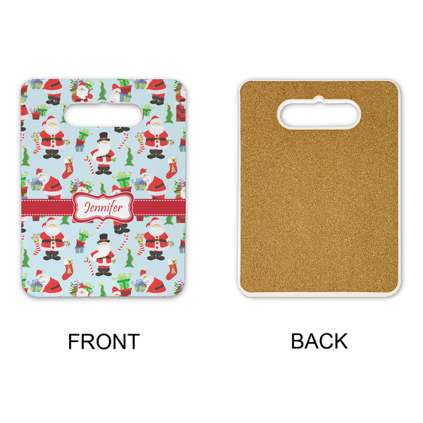 Santa and Presents Rectangle Trivet with Handle - APPROVAL