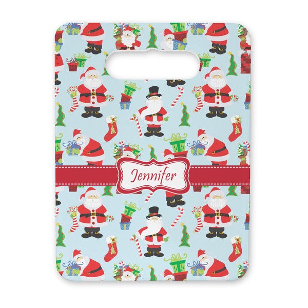 Custom Santa and Presents Rectangular Trivet with Handle (Personalized)