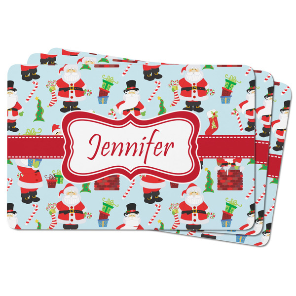 Santa and Presents Rectangular Fridge Magnet - THREE