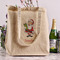 Santa and Presents Reusable Cotton Grocery Bag - In Context