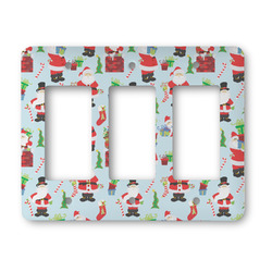 Santa and Presents Rocker Style Light Switch Cover - Three Switch