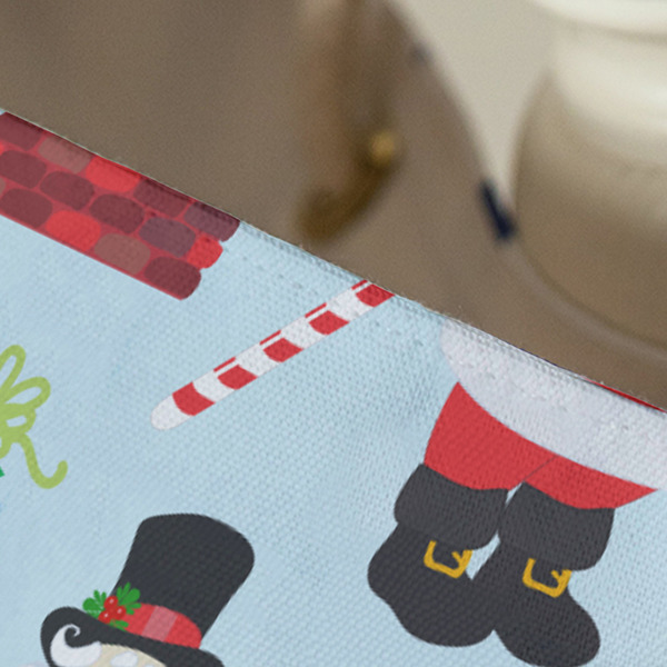 Santa and Presents Large Rope Tote - Close Up View