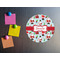Santa and Presents Round Fridge Magnet - LIFESTYLE