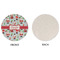 Santa and Presents Round Linen Placemats - APPROVAL (single sided)