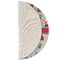 Santa and Presents Round Linen Placemats - HALF FOLDED (single sided)