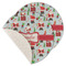 Santa and Presents Round Linen Placemats - MAIN (Single Sided)