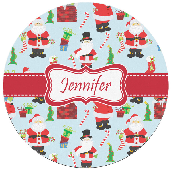 Santa and Presents Round Mousepad - APPROVAL