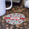Santa and Presents Round Paper Coaster - Front