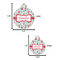 Santa and Presents Round Pet ID Tag - Large - Comparison Scale