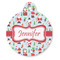 Santa and Presents Round Pet ID Tag - Large - Front
