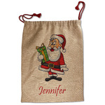 Santa and Presents Santa Sack - Front (Personalized)