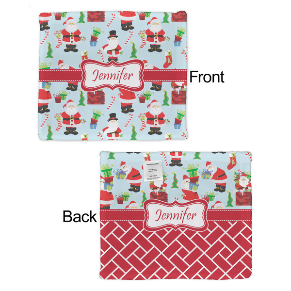 Santa and Presents Security Blanket - Front & Back View