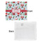 Santa and Presents Security Blanket - Front & White Back View