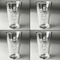 Santa and Presents Set of Four Engraved Beer Glasses - Individual View