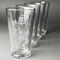 Santa and Presents Set of Four Engraved Pint Glasses - Set View